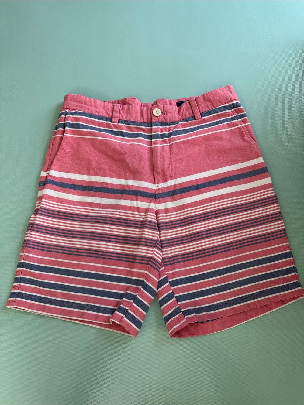 Men's Vineyard Vines Breaker Pink Striped Casual Shorts Size 33 Cotton (PP4)